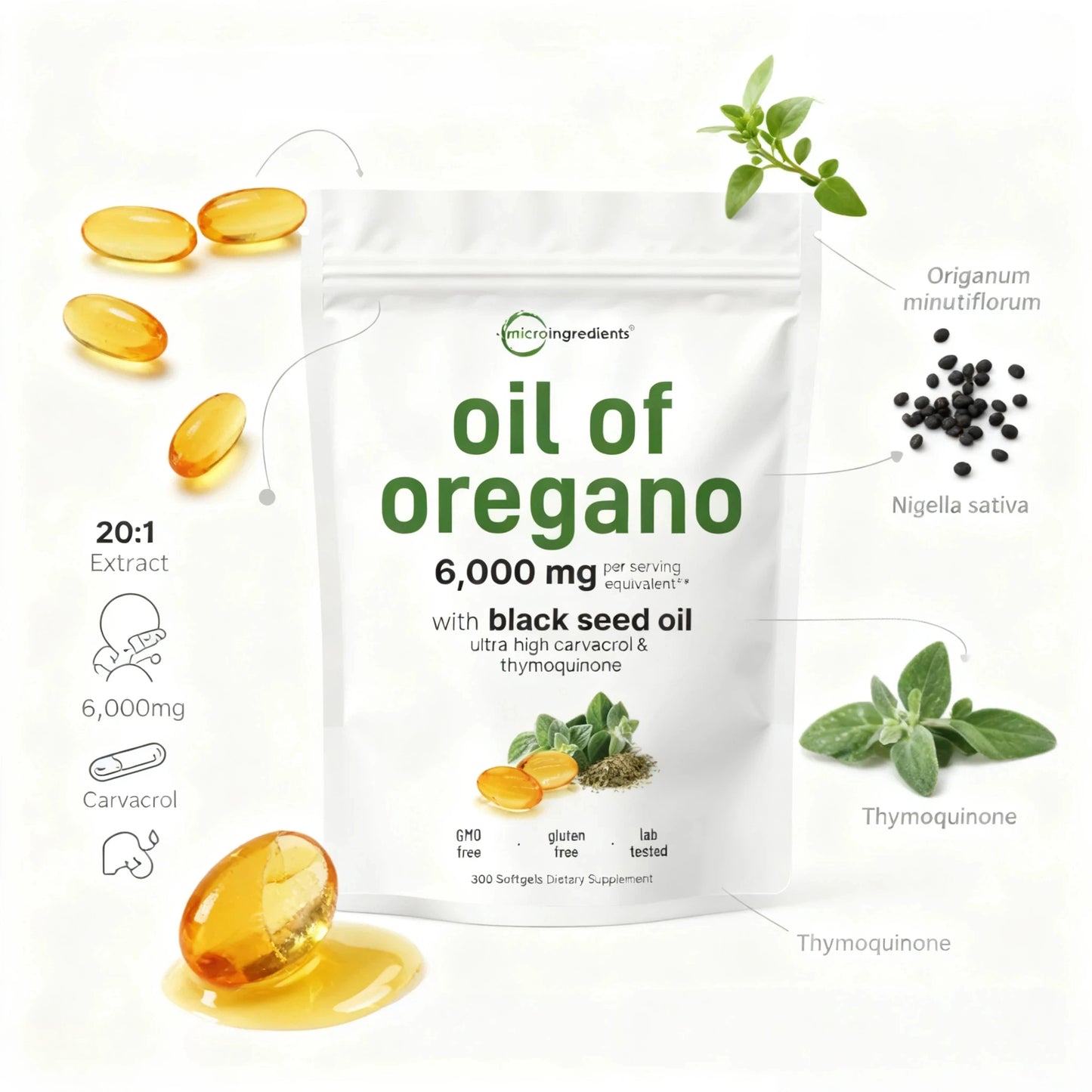 Fresh Extract Immune Support: Oregano Oil & Black Seed Oil Synergy