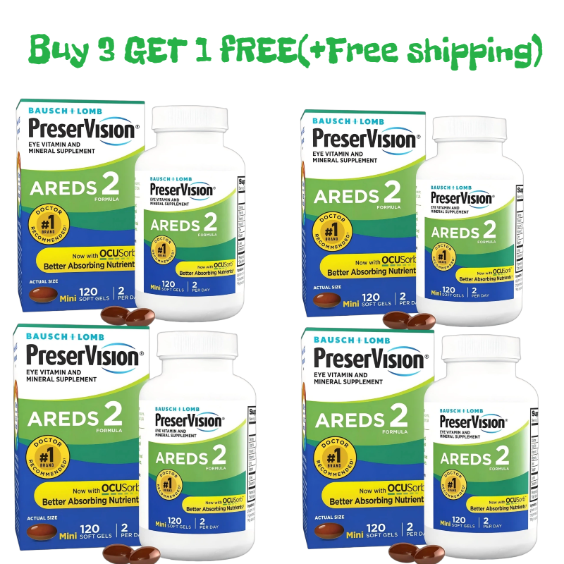 AREDS 2 Eye Vitamins, Lutein and Zeaxanthin Supplement with Vitamin C, Vitamin E, Zinc, and Copper, 120 Softgels (Minigels)