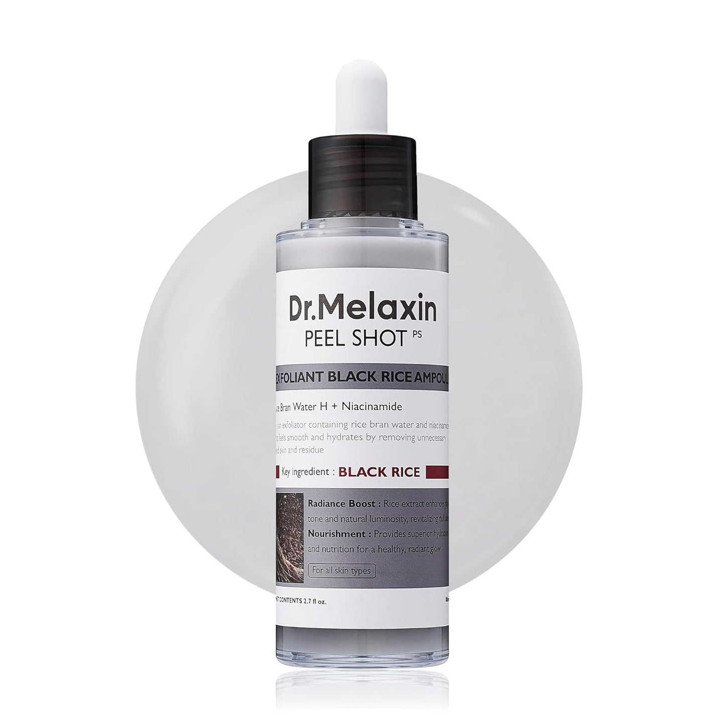 Peel Shot Glow Rice Ampoule Duo White rice ampoule+Black rice ampoule Soft Exfoliating Face and Body Scrub Dead Skin Cells, Blackheads Remover for All Skin Types1