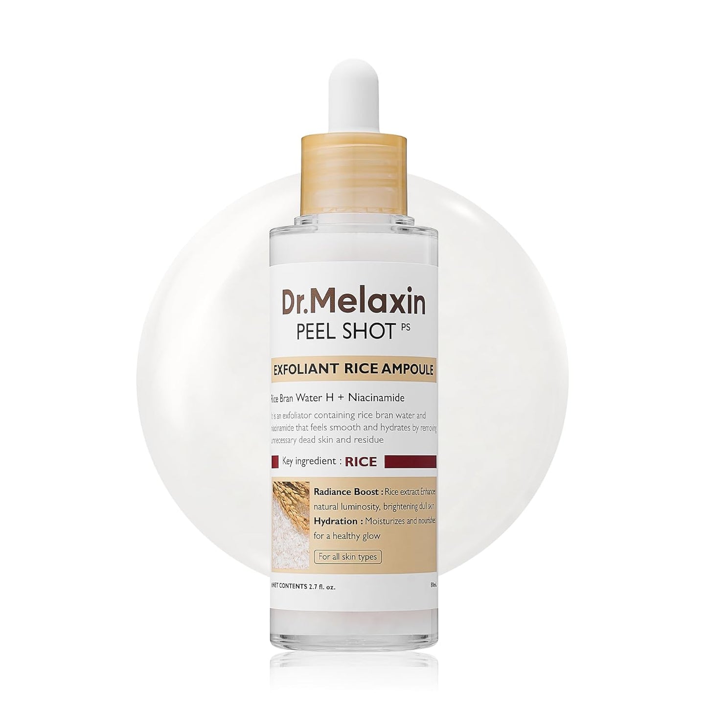 Peel Shot Glow Rice Ampoule Duo White rice ampoule+Black rice ampoule Soft Exfoliating Face and Body Scrub Dead Skin Cells, Blackheads Remover for All Skin Types1