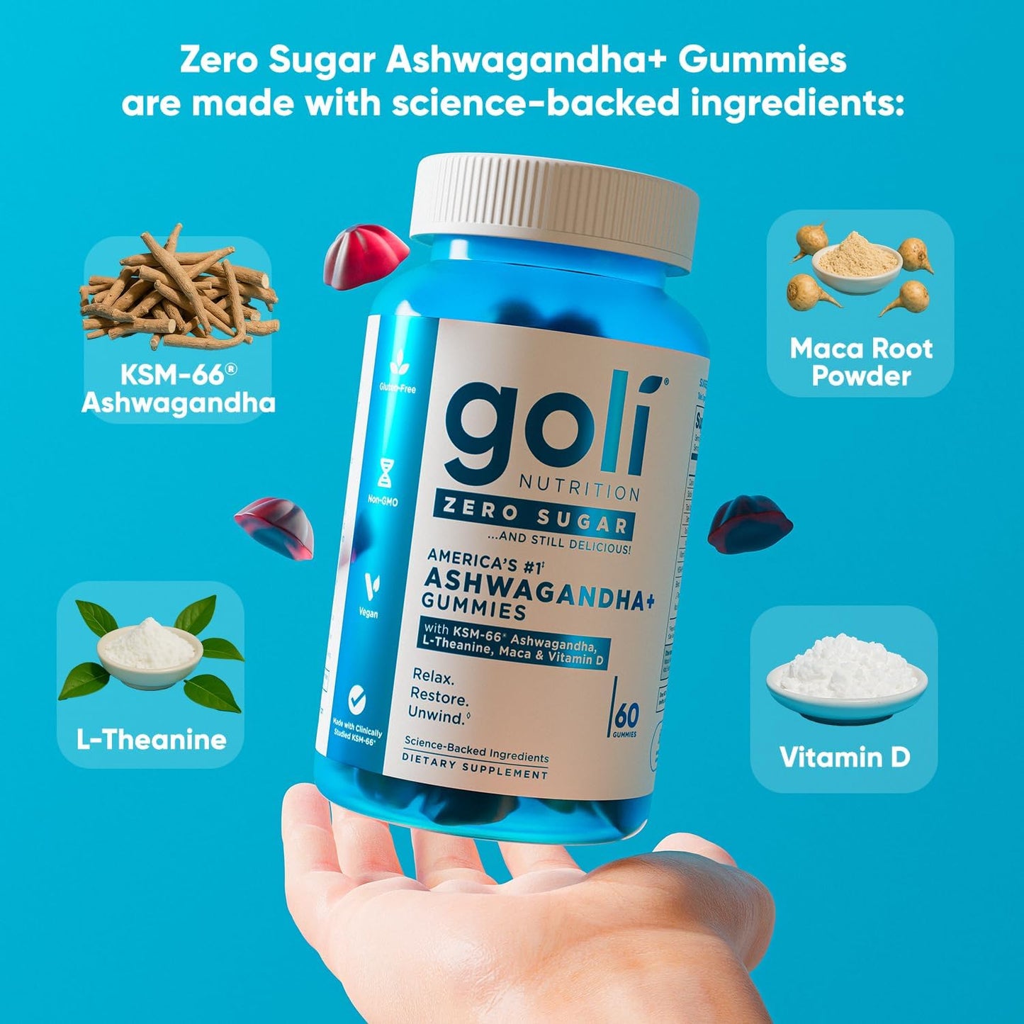 Best Seller Probiotic Gummies – Prebiotic, Postbiotic & Probiotic 3-in-1 Formula,Vitamins B12 & D | Supports Gut Health, Reduces Bloating