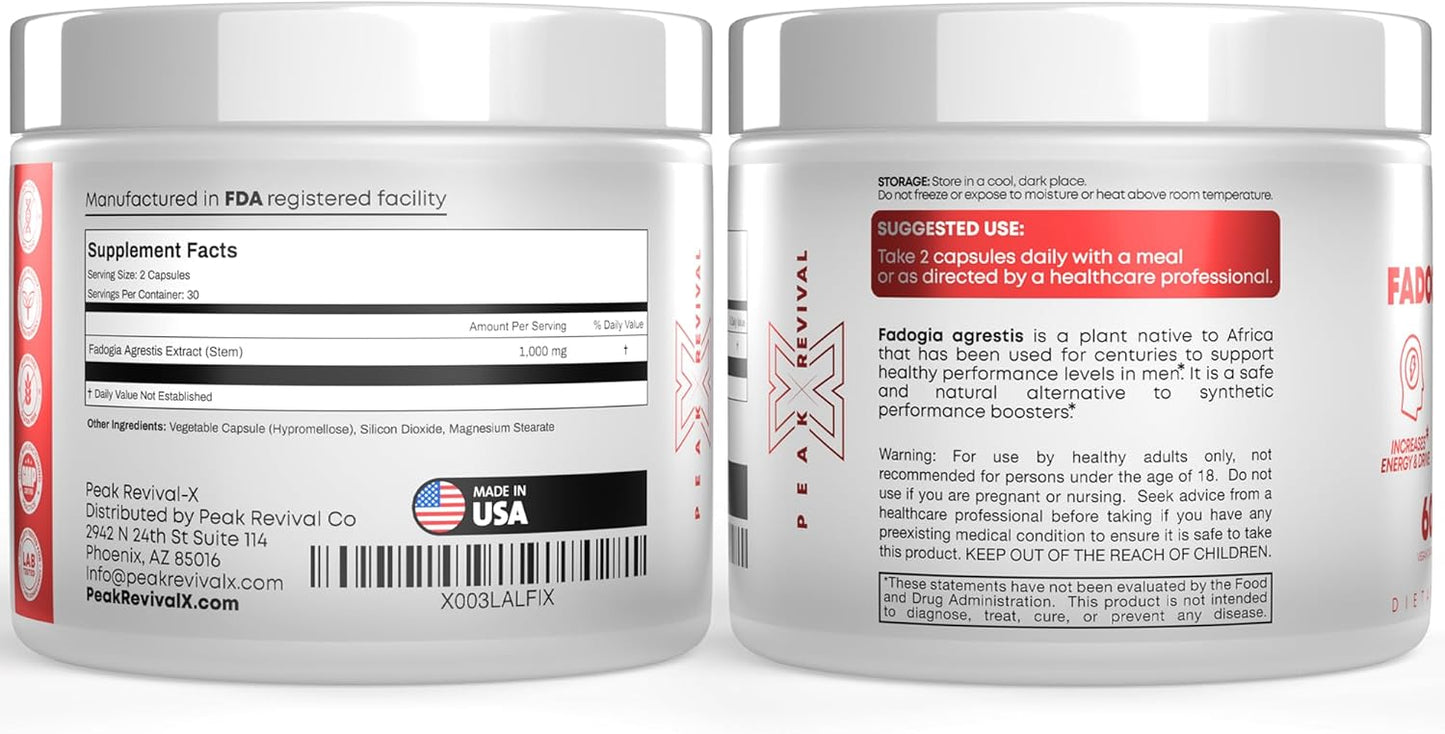 1000mg Per Serving Supplement - Potent Extract to Increase Energy, Athletic Performance & Muscle Mass - Supplements, Made in The USA (60 Capsules)