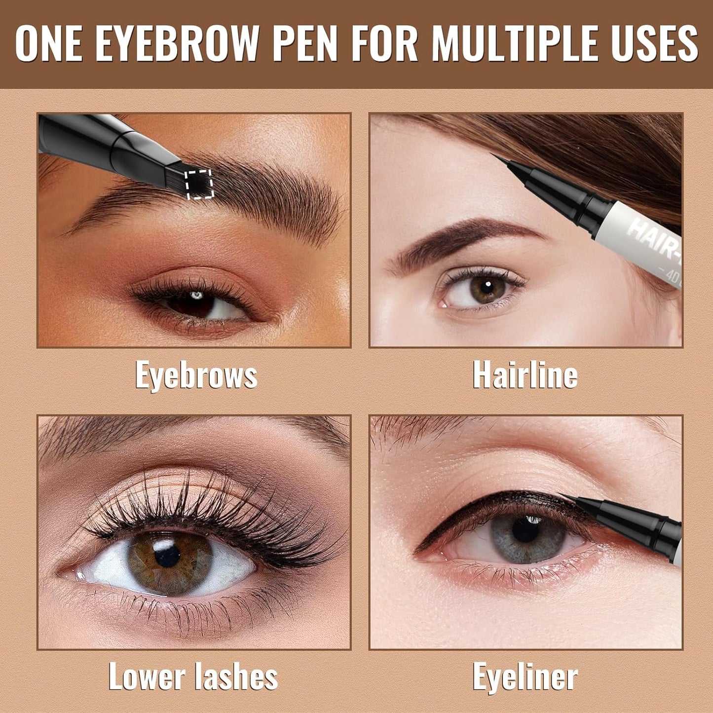 Eyebrow Pencil,2-in-1 Eyeliner Dual-Ended Microblading Eyebrow Pencil Long Lasting Waterproof Hair-Like Brow Pencil,with Eyebrow Brush,Eyebrow Pencils for Women,Blonde