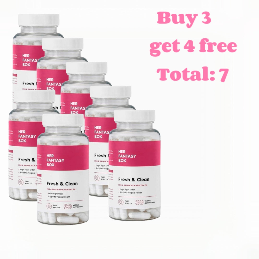 Her Fantasy Box Fresh & Clean pH Restore Vaginal Suppositories - Natural Vaginal Health Support for pH Balance, Odor Control, and Comfort