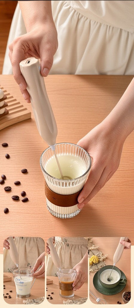 Portable Mini Drink Mixer โ Type-C Milk Frother for Coffee & More