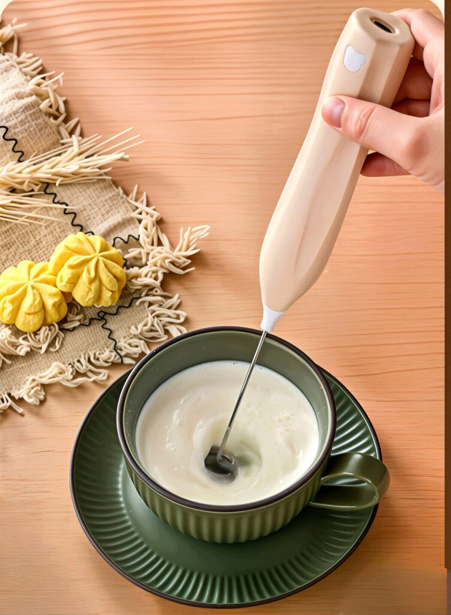 Portable Mini Drink Mixer โ Type-C Milk Frother for Coffee & More
