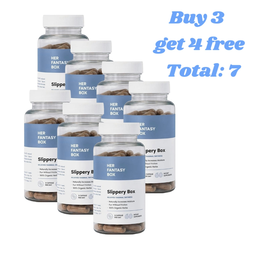 Her Fantasy Box | Fast-Acting Slippery Elm Capsules for Feminine Wellness & Intimate Moisture Support – 60 Vegan Capsules