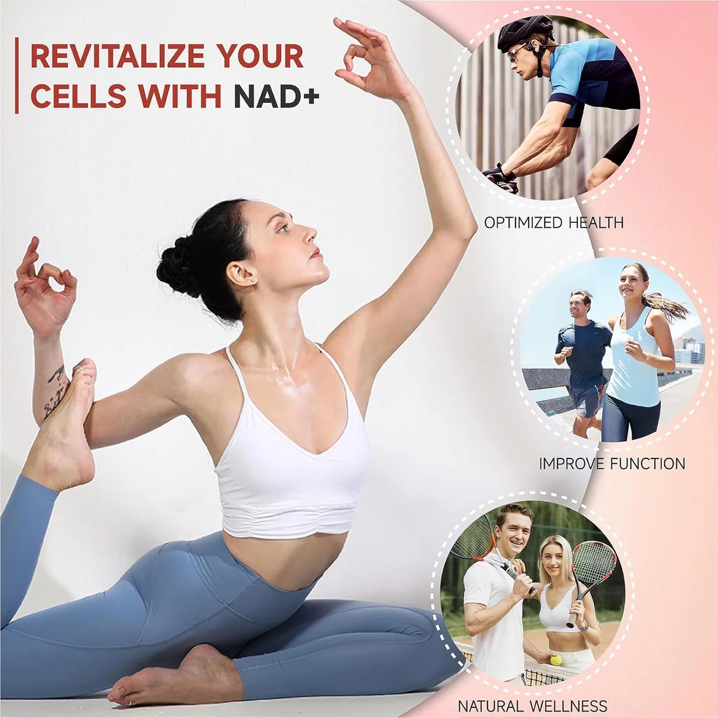 ZOOONE NR1000 - NAD+ Berry Flavor Drink Mix for Skin Aging Support, Energy, and Focus - 30 Pack
