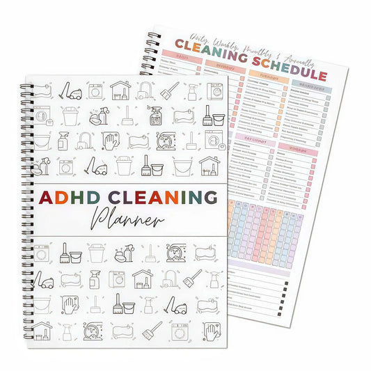 ADHD Cleaning Planner – A4 Organization Notebook with Daily Checklists & Durable Cover –A  Plannerbook.