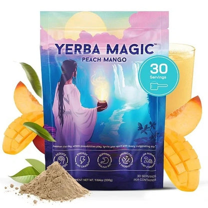 Yerba Magic - Yerba Mate Instant Tea Powder, 3-in-1 Super Drink - Clean Energy, Brain Fog Buster, and Gut Health Powered by Nootropics, Prebiotics and Probiotics