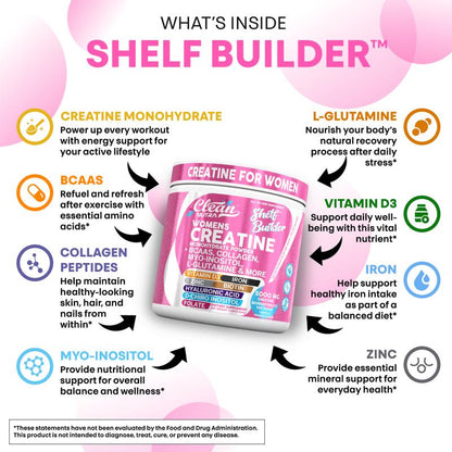 Clean Nutra Women’s Creatine Powder | Collagen + BCAAs | Orange Flavor