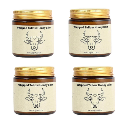 Lopeie Whipped Tallow Honey Balm | 4 oz Grass-Fed Moisturizer for Face & Body | Lavender Scented Hydrating Cream for Dry Skin