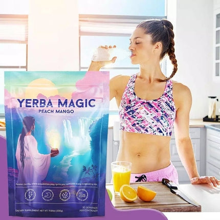 Yerba Magic - Yerba Mate Instant Tea Powder, 3-in-1 Super Drink - Clean Energy, Brain Fog Buster, and Gut Health Powered by Nootropics, Prebiotics and Probiotics