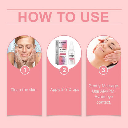 Finones 5-in-1 Anti-Aging Serum: Vitamin C Face & Body Serum to Hydrate, Firm & Reduce Wrinkles