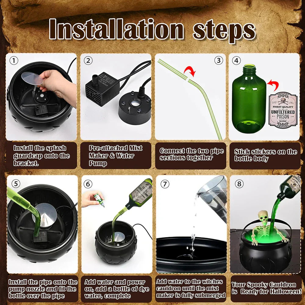 Enchanted Floating Witches Cauldron