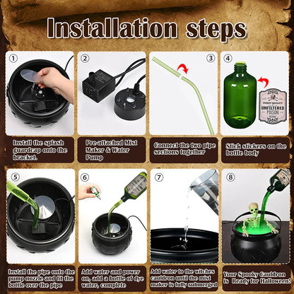 Enchanted Floating Witches Cauldron