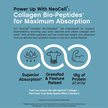 NeoCell Collagen Bio-Peptides Powder 20oz Grassfed Collagen Protein