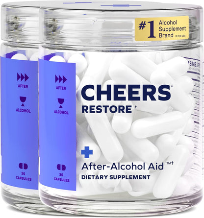 Cheers Restore | Supplement with DHM + L-Cysteine | Feel Better After Drinking & Support Your Liver | 12 Doses