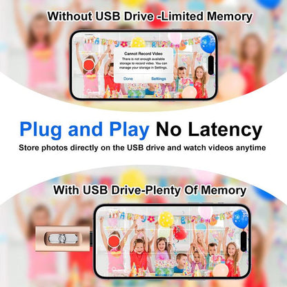 3-in-1 Photo Stick | Free Up Phone Space, Backup Photos/Videos to USB Drive for iPhone, Android, PC