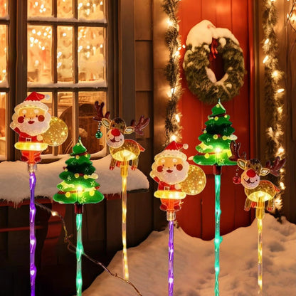🎅 6-Pack Solar Christmas Decorative Lights Christmas- IP44 Waterproof Rating Ideal for Lawn and  Holiday Decorations