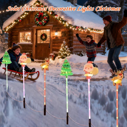 🎅 6-Pack Solar Christmas Decorative Lights Christmas- IP44 Waterproof Rating Ideal for Lawn and  Holiday Decorations