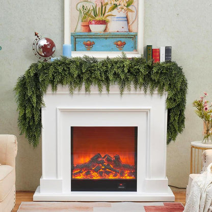 Real Touch Artificial Cedar Garland -  6FT Lifelike Winter Greenery for Mantle, Table, and Wall Decor | Indoor & Outdoor Christmas Garland