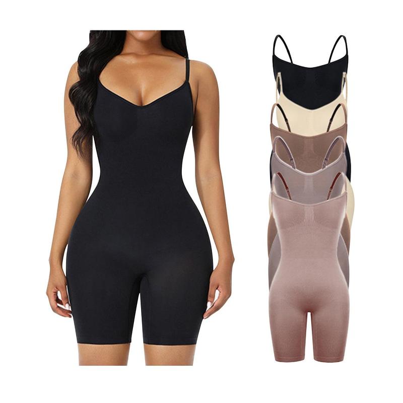 Tummy Control Bodysuit with Butt Lifting Shapewear for Women | FeelinGirl Seamless Spaghetti Strap Bodysuit