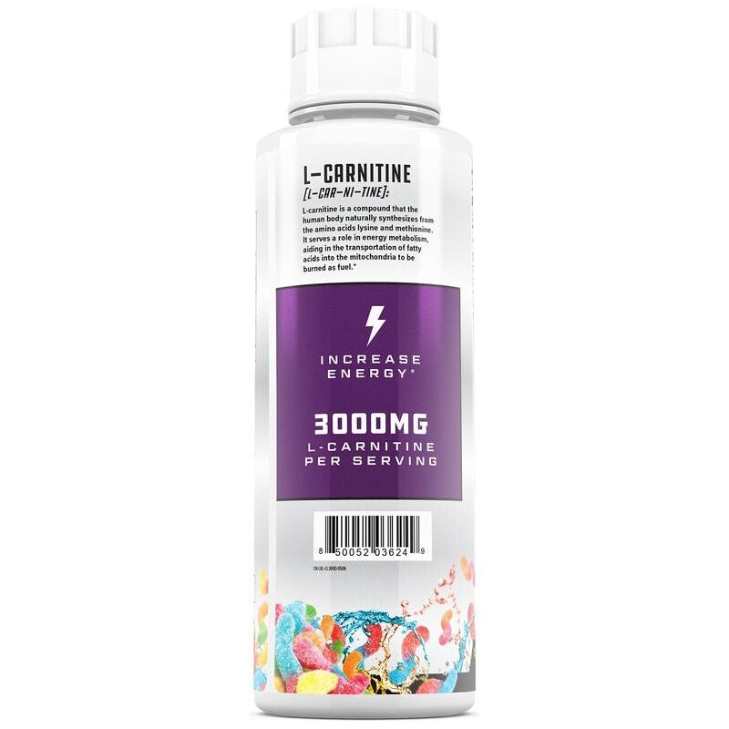 Cutler Nutrition Liquid Carnitine 3000mg Sour Candy Flavors 31 Servings  (Sour Gummy Worm 1 Pack)