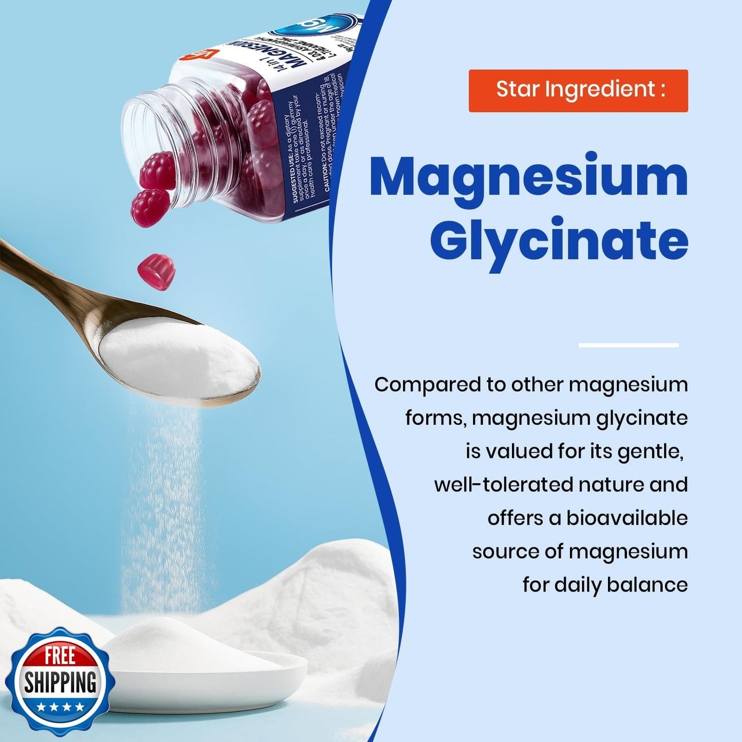 14-in-1 Magnesium Complex Gummies with Ashwagandha, L-Theanine, D3